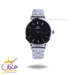 ساعت مچی دنیل ولینگتون زنانه فلزی نقره ای صفحه مشکی 6020/5