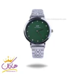 ساعت مچی دنیل ولینگتون زنانه فلزی نقره ای صفحه سبز 6020/8