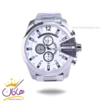 ساعت عقربه ای دیزل مردانه فلزی نقره ای شاخدار 555/2