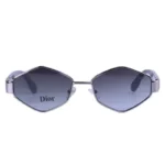 عینک فشن دیور زنانه فریم چندضلعی طوسی A 147/5