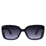 عینک آفتابی دیور زنانه فریم مستطیل تمام مشکی 8842/1