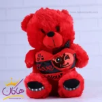 عروسک خرس قرمز قلب دار | 200/3