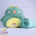 عروسک دایناسور پتو دار بالشتی سبز | کد 299943/2