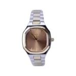 ساعت مچی الگانس زنانه فلزی نقره ای طلایی صفحه بژ ER 2208/11