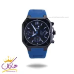 ساعت الگانس اسپشیال مردانه بند رابر سورمه ای قاب مربع ES8168/1