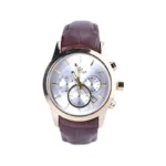 ساعت مچی الگانس زنانه بند چرم قهوه ای قاب طلایی L 1196/4