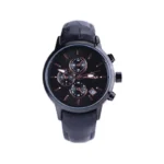 ساعت مچی الگانس زنانه بند چرم تمام مشکی L 1201/4