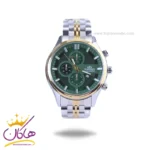 ساعت مچی مردانه الگانس فلزی نقره ای طلایی صفحه سبز 8561/1