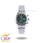 ساعت مچی الگانس زنانه فلزی نقره ای طلایی صفحه سبز 8561/2