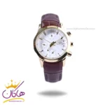 ساعت مچی الگانس زنانه بند چرم قهوه ای صفحه سفید ER2124/4