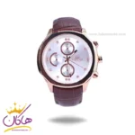 ساعت مچی الگانس مردانه بند چرم صفحه سفید ER2126/3