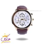 ساعت عقربه ای الگانس مردانه بند چرم قهوه ای قاب طلایی ER2127/5