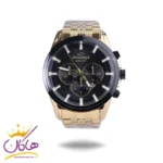 ساعت مچی الگانس مردانه فلزی طلایی صفحه مشکی G 2363/1