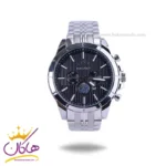 ساعت مچی الگانس مردانه فلزی نقره ای صفحه مشکی 4200/9