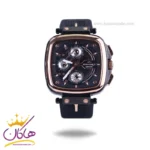 ساعت الگانس اسپشیال مردانه بند رابر مشکی قاب مربع 8166/1
