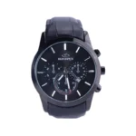 ساعت مچی الگانس مردانه بند چرم تمام مشکی G 1196/5