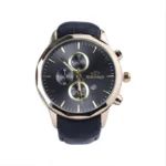 ساعت مچی مردانه الگانس قاب طلایی چرم مشکی G 1236/2