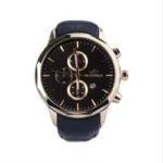 ساعت مچی مردانه الگانس قاب طلایی بند چرم مشکی G 1236/3