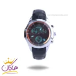 ساعت مچی الگانس زنانه بند چرم مشکی شیشه آبی L 1211/2