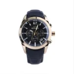 ساعت مچی الگانس زنانه بند چرم مشکی قاب طلایی L 1244/1