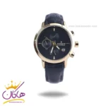 ساعت عقربه ای رومانسون زنانه چرم مشکی قاب طلایی L 2070/2