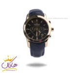 ساعت عقربه ای رومانسون زنانه چرم مشکی قاب طلایی L 2072/4