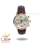 ساعت مچی عقربه ای الگانس زنانه بند چرم قهوه ای قاب طلایی L2095/5