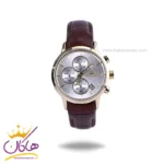 ساعت مچی عقربه ای الگانس زنانه بند چرم قهوه ای قاب طلایی L2095/7