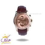 ساعت عقربه ای الگانس زنانه بند چرم قهوه ای قاب طلایی L2097/1