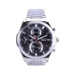 ساعت عقربه ای فروچی مردانه فلزی صفحه مشکی FC 03510/01