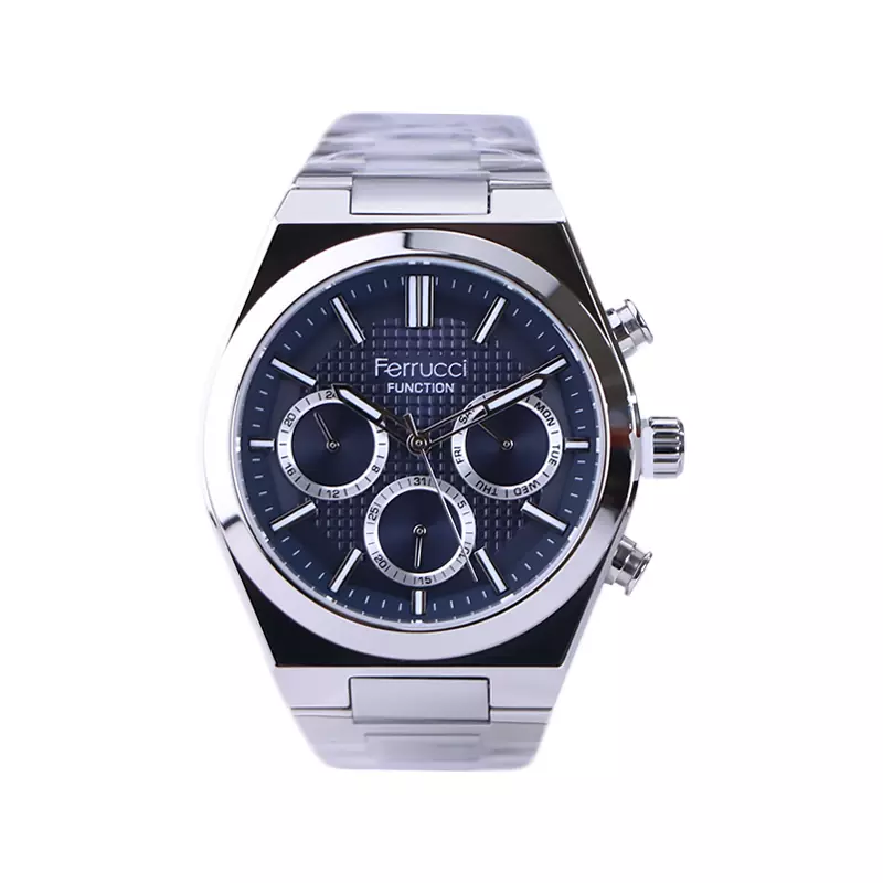 ساعت مچی فروچی مردانه فلزی نقره ای صفحه سرمه ای FC 03503/02 ساعت مچی فروچی مردانه فلزی نقره ای صفحه سرمه ای FC 03503/02 - Image 1