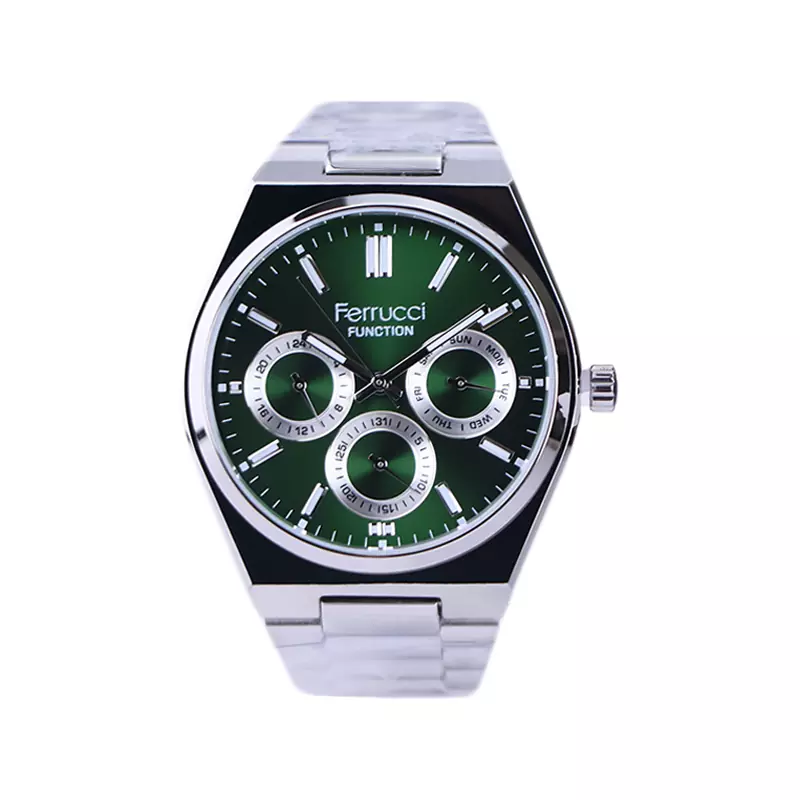 ساعت مچی فروچی مردانه فلزی صفحه سبز FC 03523/02 ساعت مچی فروچی مردانه فلزی صفحه سبز FC 03523/02 - Image 1