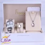 ست سرویس و ساعت مچی فری لوک زنانه فلزی نقره ای FL.1.10400/1