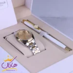 ساعت فری لوک زنانه فلزی نقره ای طلایی FL.1.10406/3 همراه خودکار