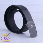 کمربند چرم طبیعی مردانه مشکی مدل Gallic