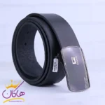 کمربند چرم طبیعی مردانه مشکی Gallic