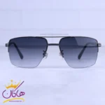 عینک آفتابی مردانه گوچی نیم فریم دودی فلزی GG1351/3