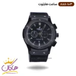 ساعت هابلوت مردانه بند رابر مشکی صفحه مشکی کرنوگراف 888/103