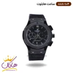 ساعت هابلوت زنانه بند رابر کرنوگراف تمام مشکی 888/104