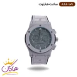 ساعت هابلوت مردانه بند رابر کرنوگراف تمام نقره‌ ای 888/109