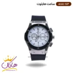 ساعت هابلوت مردانه بند رابر مشکی صفحه سفید کرنوگراف 888/112