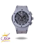 ساعت هابلوت زنانه کرنوگراف نقره‌ ای صفحه اسکلتون 888/6