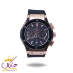 ساعت مچی هابلوت زنانه قاب مشکی رزگلد کرنوگراف 888/31