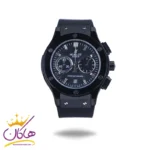 ساعت مچی هابلوت زنانه بند رابر تمام مشکی کرنوگراف 888/66