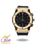ساعت هابلوت مردانه بند رابر صفحه مشکی کرنوگراف 888/121