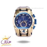 ساعت مچی اینویکتا زئوس مردانه فلزی طلایی صفحه سورمه ای کرنوگراف 204