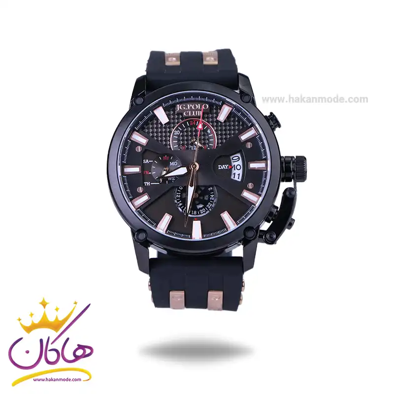 ساعت جی جی پولو مردانه بند رابر مشکی JPC.0224S04058/2 ساعت جی جی پولو مردانه بند رابر مشکی JPC.0224S04058/2 - Image 1