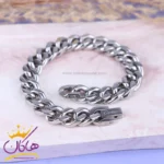 دستبند مردانه کارتیر بافت درشت نقره ای SP 54/1