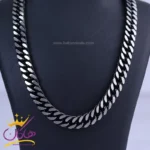 زنجیر کارتیر بافت درشت مشکی استنلس استیل 2022