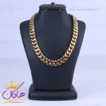 زنجیر کارتیر طلایی بافت درشت استنلس استیل 2815